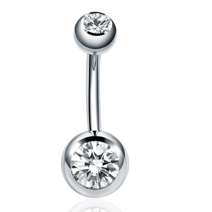 Gothic Crystal Stainless Steel Belly Button Ring for Women