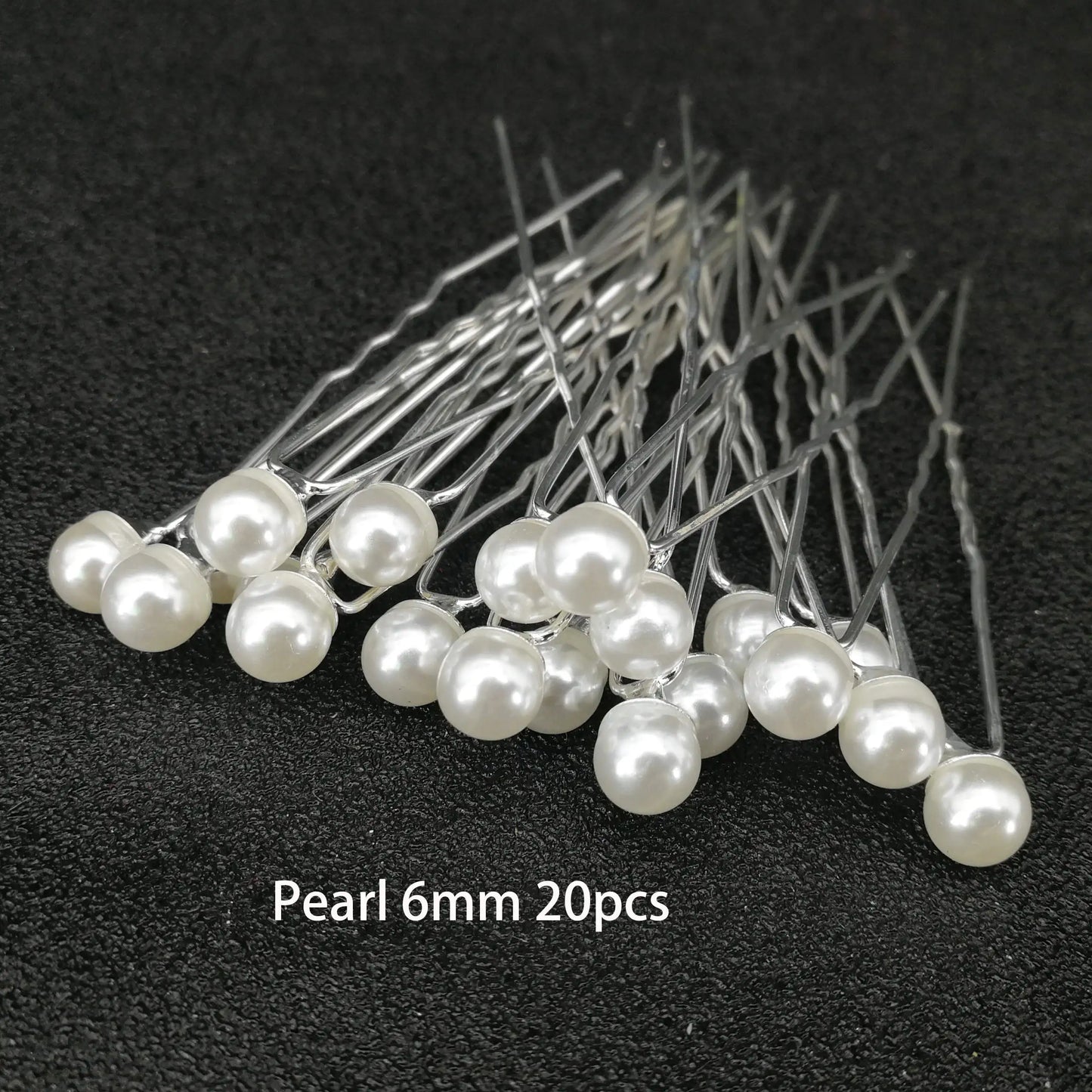 Elegant Bridal Rhinestone Hair Pins with Pearls for Wedding and Party