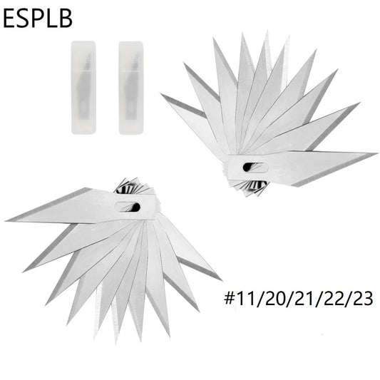 Clearance_20pcs #11 stainless steel engraving knife blades from ESPLB, perfect for wood carving and replacement.