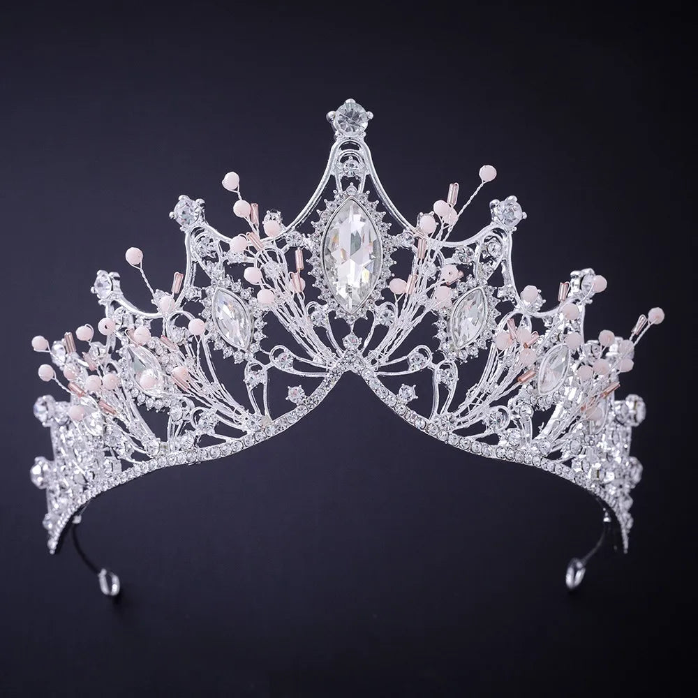 Silver Crystal Rhinestone Bridal Tiara - Top-Rated Wedding Hair Accessory Style N