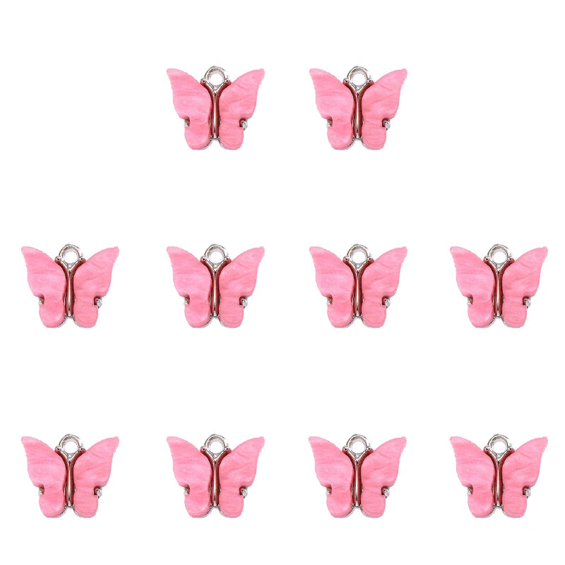 Vibrant Butterfly Resin Charms Set for DIY Women's Dangle Earrings Jewelry Making