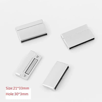 3 Sets Alloy Flat Magnetic Clasp Connectors for DIY Jewelry Making Style 10