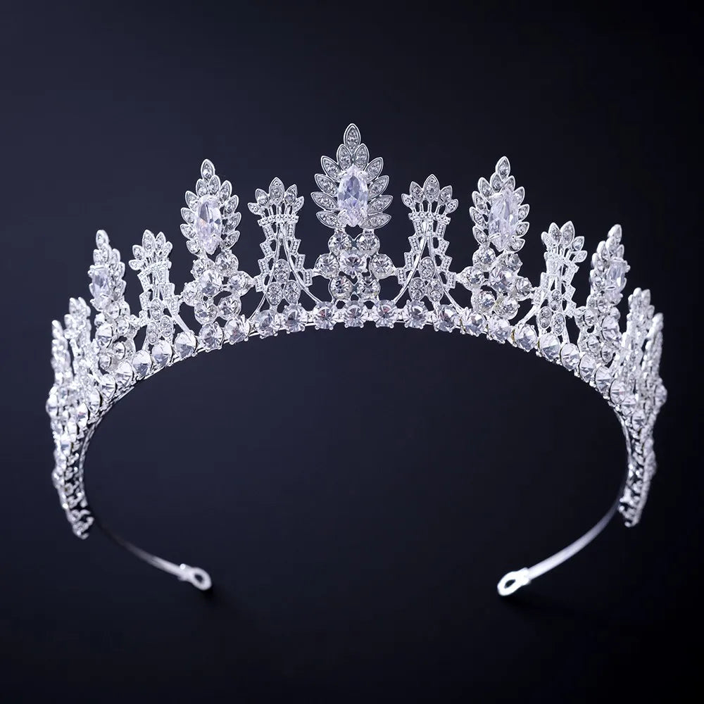 Silver Crystal Rhinestone Bridal Tiara - Top-Rated Wedding Hair Accessory Style U
