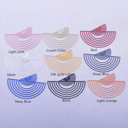 Elegant Brass Fan-Shaped Charms Set for DIY Jewelry Creations 30 Pieces