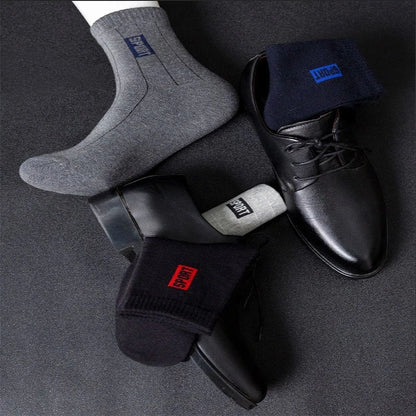 20 Pairs Men’s Cotton Breathable Crew Socks Sweat Absorbent Deodorant Business Casual Socks Gift Set