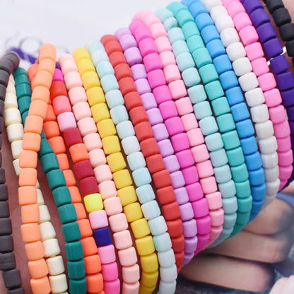Vibrant Polymer Clay Tube Spacer Beads for DIY Jewelry and Bracelets