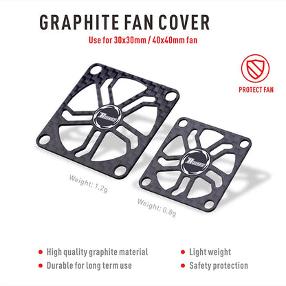 Rocket Carbon Cooling Fan Cover 40x40MM 30x30MM RC Protection