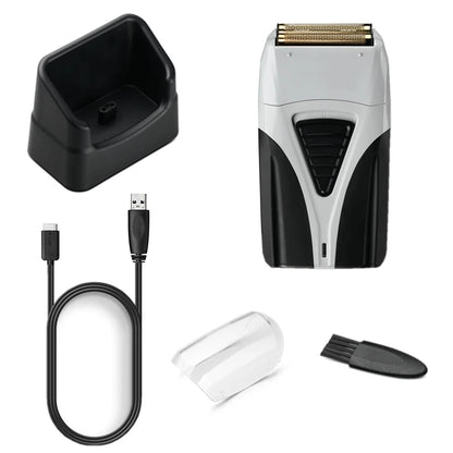 4D Powerful Electric Shaver For Men Rechargeable Stainless Steel Razor With Floating Head Fast Charging System