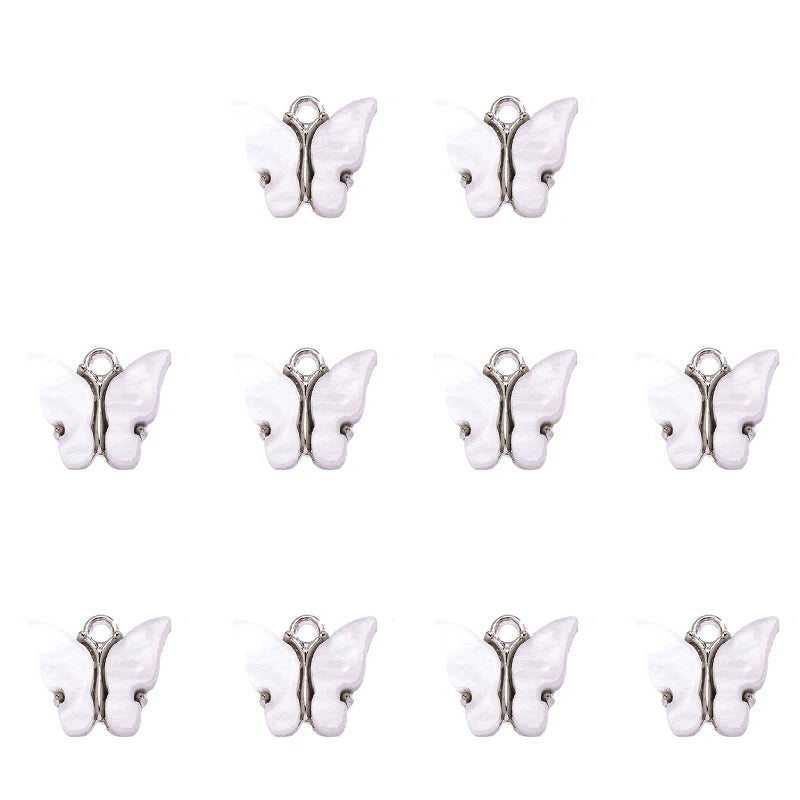 Vibrant Butterfly Resin Charms Set for DIY Women's Dangle Earrings Jewelry Making