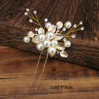 Elegant Pearl Bridal Hair Pin U-Shaped Barrette Clip for Wedding and Party Styles