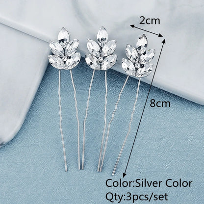 Miallo Bridal Hair Accessories - Top-Rated Rhinestone & Pearl Hair Pins for Brides Silver HS6165