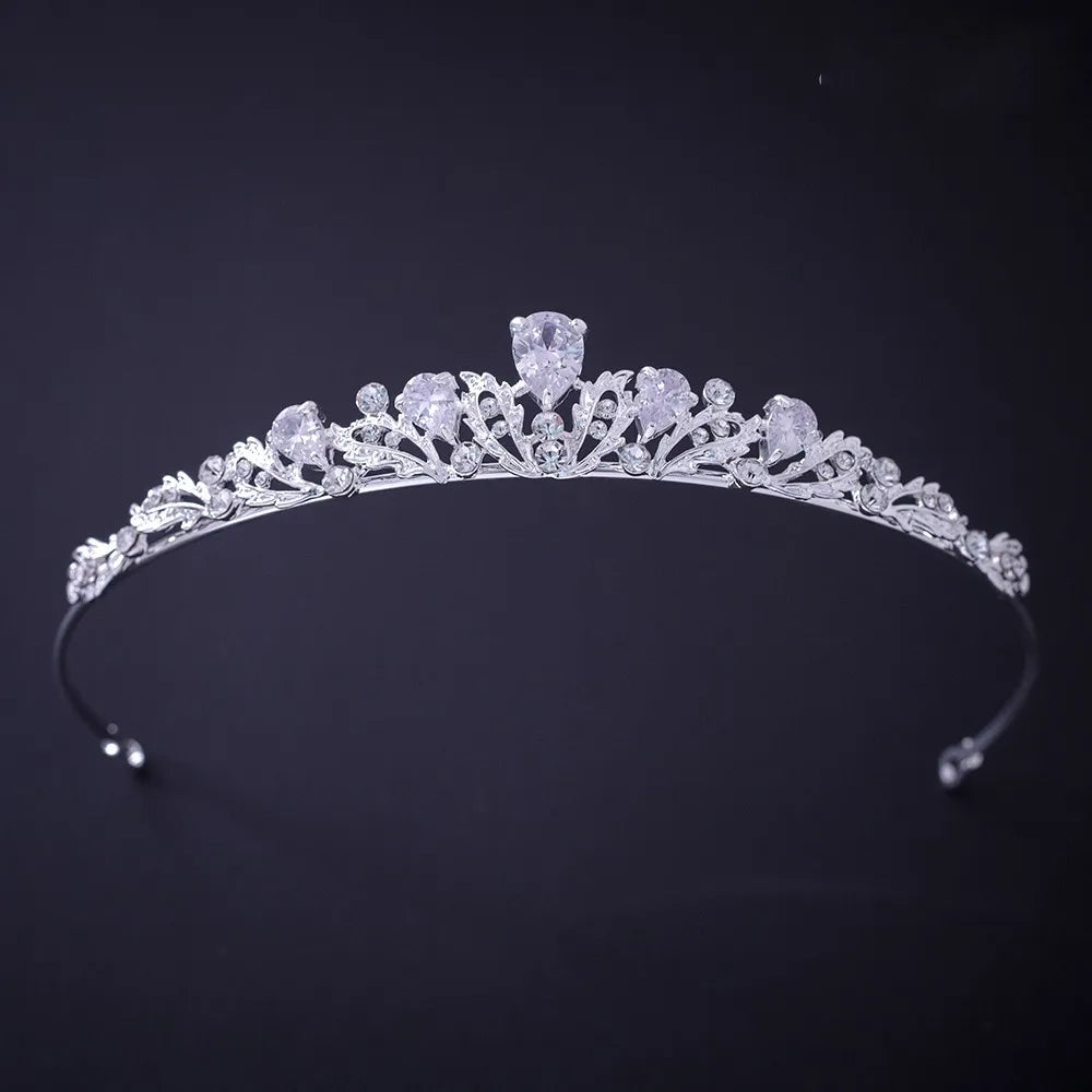 Silver Crystal Rhinestone Bridal Tiara - Top-Rated Wedding Hair Accessory Style D