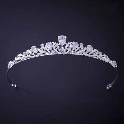 Silver Crystal Rhinestone Bridal Tiara - Top-Rated Wedding Hair Accessory Style D