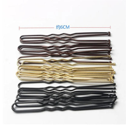 Elegant Bridal U-Shape Hair Pins Set - 50pcs Decorative Clips for Women and Girls