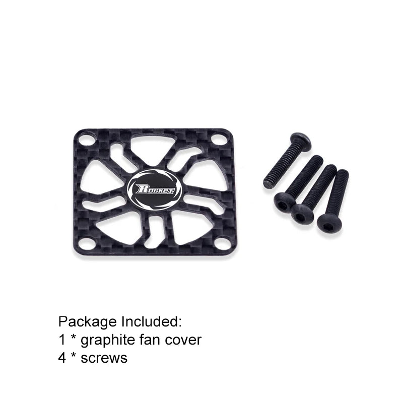 Rocket Carbon Cooling Fan Cover 40x40MM 30x30MM RC Protection