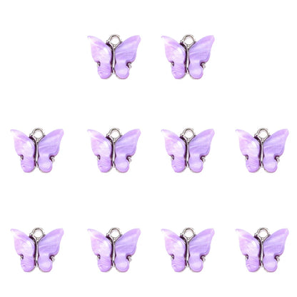 Vibrant Butterfly Resin Charms Set for DIY Women's Dangle Earrings Jewelry Making
