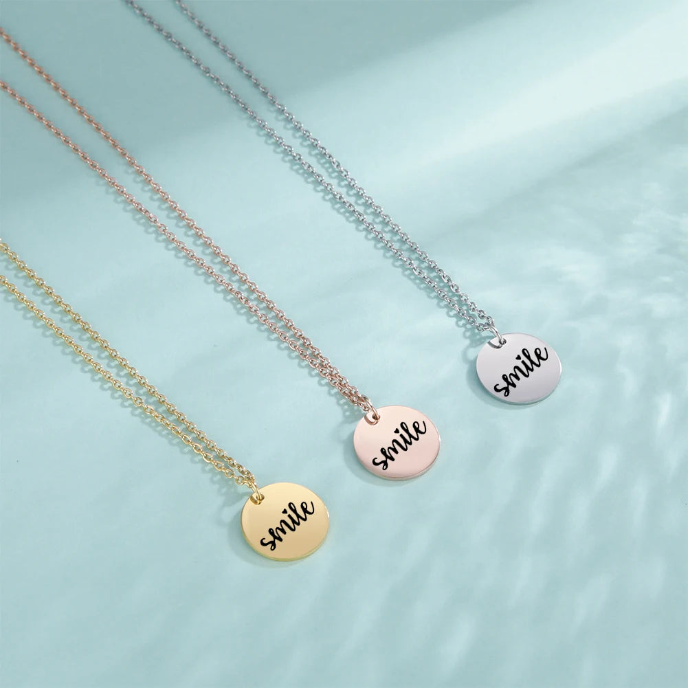 Cazador Stainless Steel Round Pendant Necklace for Women - Elegant Faith and Love Jewelry Gift 2025