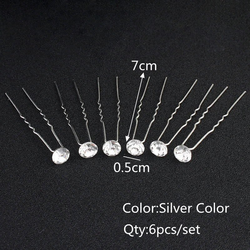 Miallo Bridal Hair Accessories - Top-Rated Rhinestone & Pearl Hair Pins for Brides Silver HSJ3749