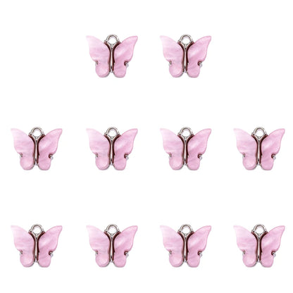 Vibrant Butterfly Resin Charms Set for DIY Women's Dangle Earrings Jewelry Making