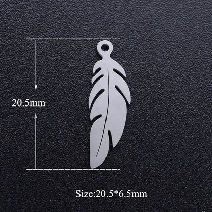 5pcs Angel Wing DIY Charms 316 Stainless Steel Jewelry Connectors JN349-1x5
