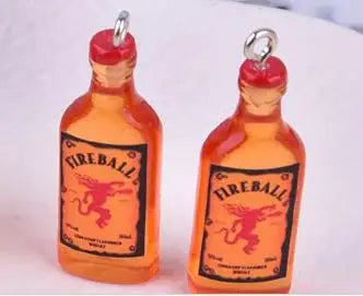 Trendy Resin Beer Bottle Charms Set for Jewelry Making and Keychains