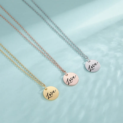 Cazador Stainless Steel Round Pendant Necklace for Women - Elegant Faith and Love Jewelry Gift 2025