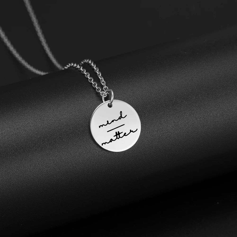 Cazador Stainless Steel Round Pendant Necklace for Women - Elegant Faith and Love Jewelry Gift 2025