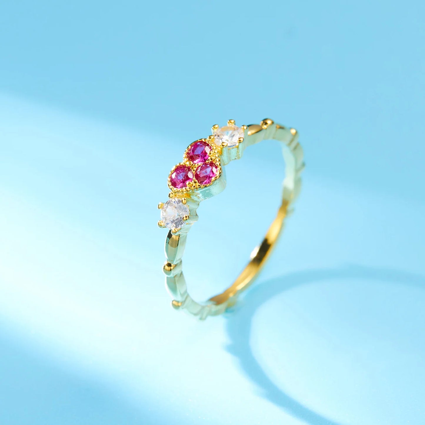 Romantic Rhinestone Heart Ring for Women - Perfect Wedding or Birthday Gift