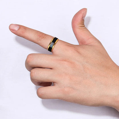 Titanium Steel Mood Ring for Men and Women - Emotion-Responsive Jewelry