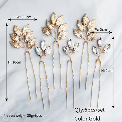 Miallo Bridal Hair Accessories - Top-Rated Rhinestone & Pearl Hair Pins for Brides Gold HS5907