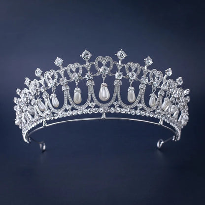 Silver Crystal Rhinestone Bridal Tiara - Top-Rated Wedding Hair Accessory Style EF