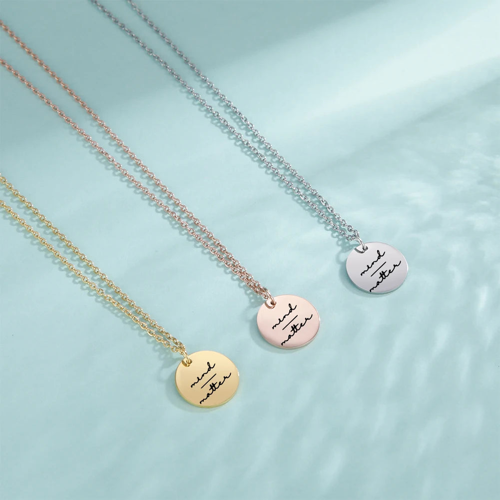 Cazador Stainless Steel Round Pendant Necklace for Women - Elegant Faith and Love Jewelry Gift 2025