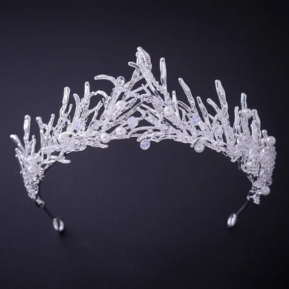 Silver Crystal Rhinestone Bridal Tiara - Top-Rated Wedding Hair Accessory Style CD