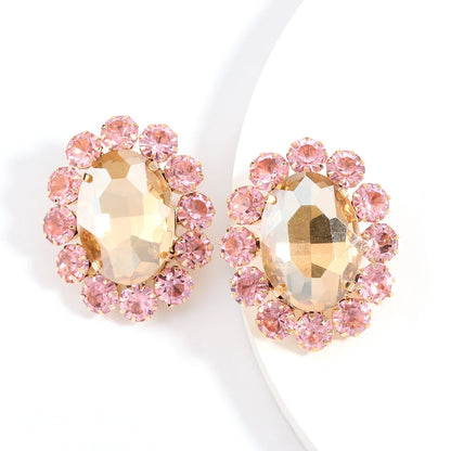 Lubov Luxury Geometric Alloy Stud Earrings for Women