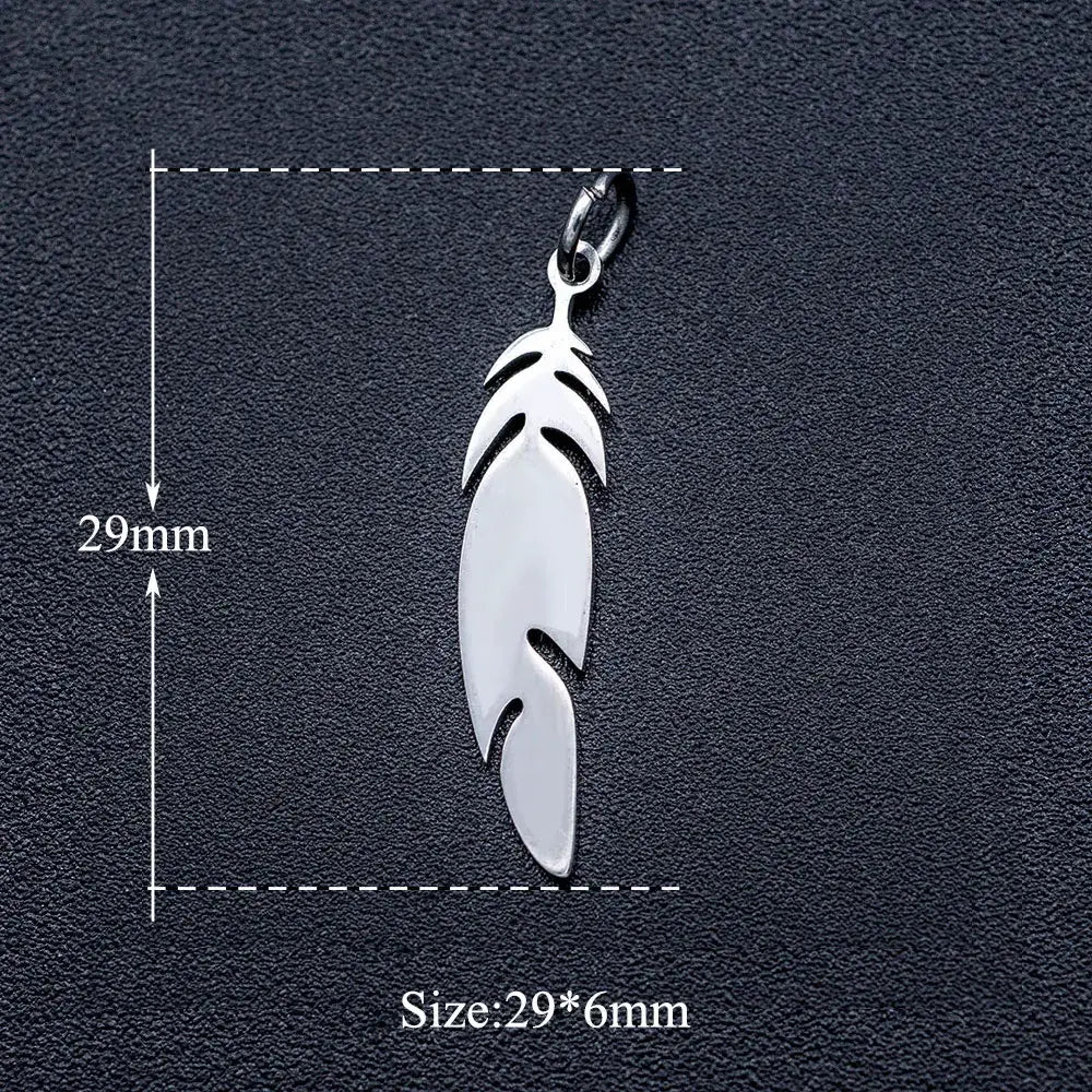5pcs Angel Wing DIY Charms 316 Stainless Steel Jewelry Connectors JA345-1x5