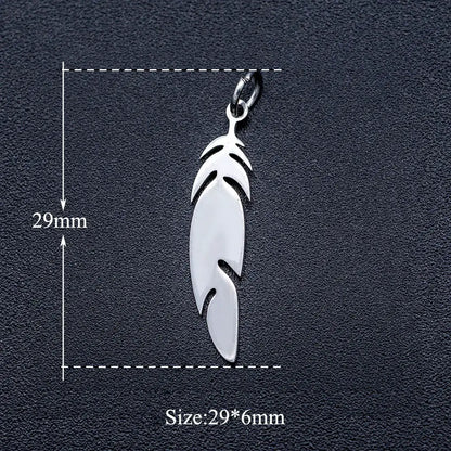 5pcs Angel Wing DIY Charms 316 Stainless Steel Jewelry Connectors JA345-1x5