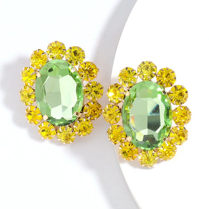 Lubov Luxury Geometric Alloy Stud Earrings for Women