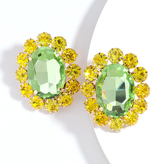 Lubov Luxury Geometric Alloy Stud Earrings for Women