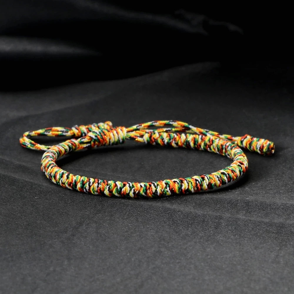 Vibrant Multi Color Lucky Braided Bracelets Unisex Handmade Adjustable Tibetan Charm Jewelry Gifts