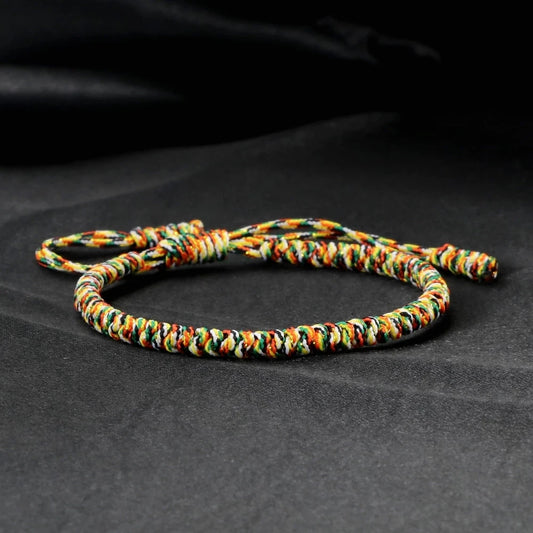 Vibrant Multi Color Lucky Braided Bracelets Unisex Handmade Adjustable Tibetan Charm Jewelry Gifts