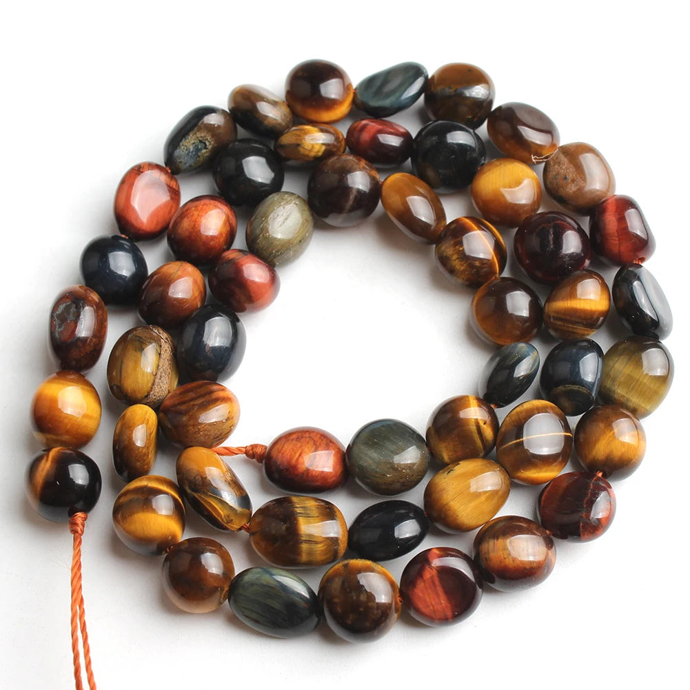 Vibrant Mixed Color Irregular Gemstone Beads for DIY Jewelry Crafting 15-Inch Strand