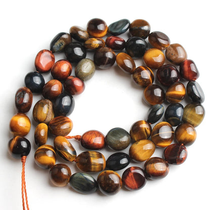 Vibrant Mixed Color Irregular Gemstone Beads for DIY Jewelry Crafting 15-Inch Strand