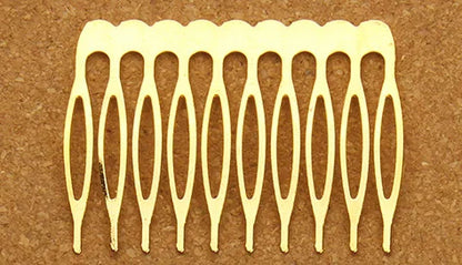 Rhodium & Bronze Gold Bridal Hairpins - 10pcs Wedding Hair Combs for Stunning Styles 10 teeth Gold