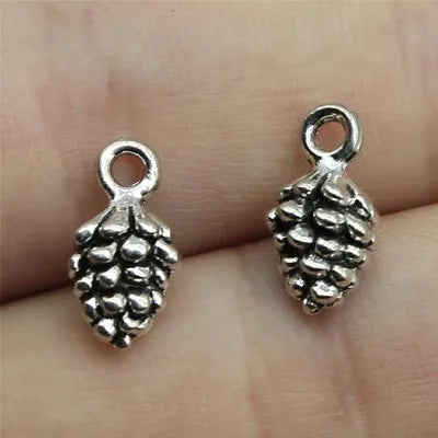 Versatile 3D Pine Cone Charms for DIY Jewelry Making, Set of 20 in Four Elegant Colors