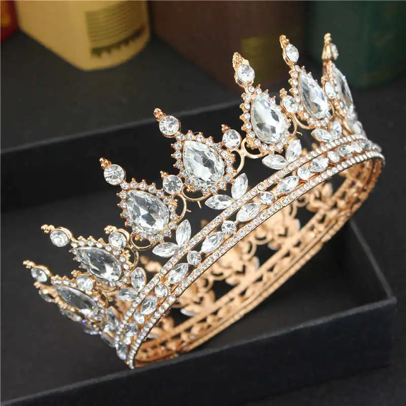 Elegant Crystal Tiara Crown Rhinestone Diadem for Weddings and Pageants