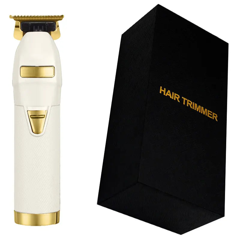 Zero Gaped Professional Titanium Alloy Hair Clipper Rechargeable Barber Trimmer for Men Fast Charging Wet and Dry Haircuts