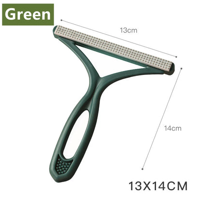 2/1PC Silicone Double Sided Pet Hair Remover Lint Remover Clean Tool Shaver Sweater Cleaner Fabric Shaver Scraper Clothes Carpet 1PC Green