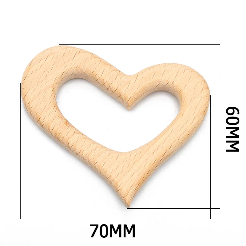 Natural Beech Wood Baby Teethers Set in Animal Shapes - Tortoise, Koala, Whale, Turtle - Food Grade Newborn Toys