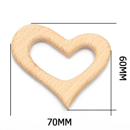Natural Beech Wood Baby Teethers Set in Animal Shapes - Tortoise, Koala, Whale, Turtle - Food Grade Newborn Toys