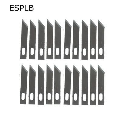 Clearance_20pcs #11 stainless steel engraving knife blades by ESPLB, perfect for wood carving and precision cutting.